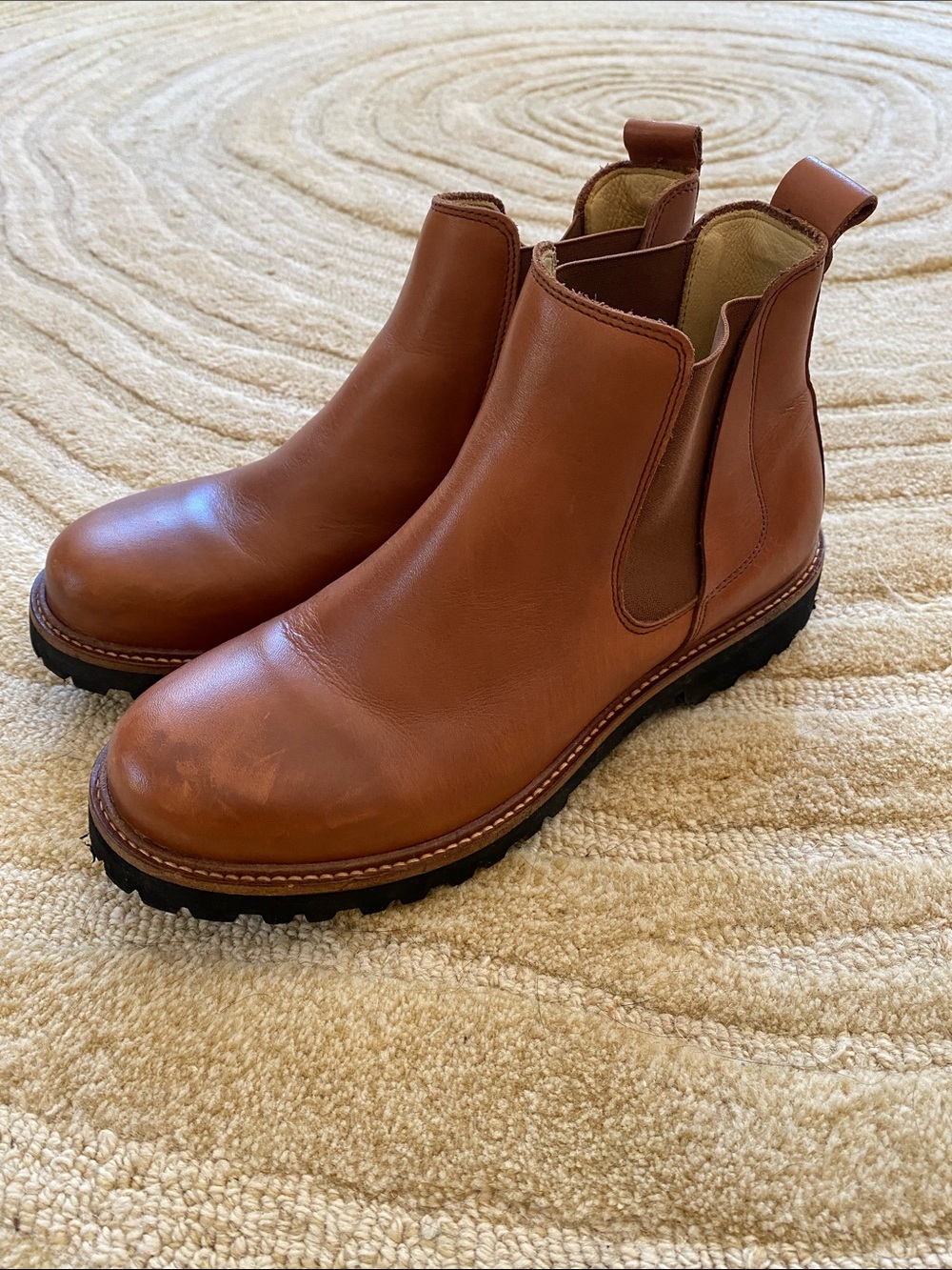 Samuel Hubbard Van Ness Leather Chelsea Boots Brown Size 39 (8.5)